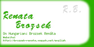 renata brozsek business card